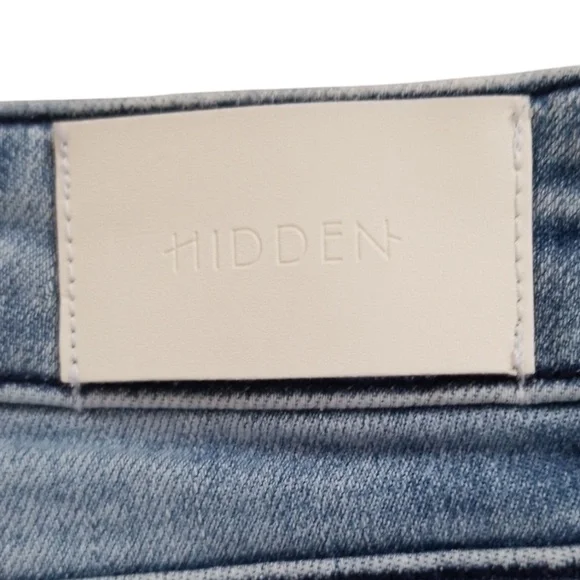 HIDDEN Women's High Rise‎ Distressed Raw Hem Ankle Crop Jeans Size 31 - Picture 10 of 14